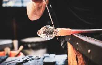 Traditional glassblowing techniques 